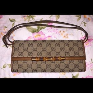 Gucci Vintage Bamboo + GG Canvas Bag
